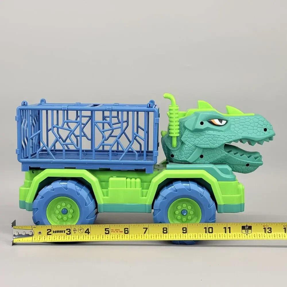 Large Dinosaur Truck Hauler Vehicle With Dinosaurs Dinos Trex Triceratops